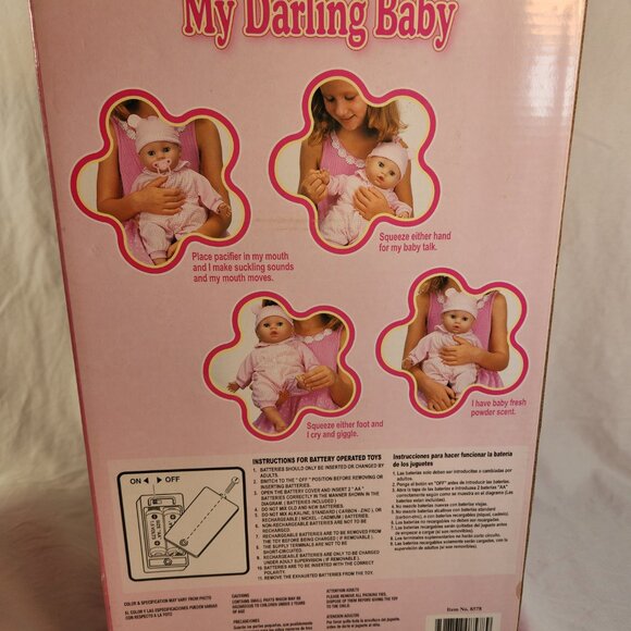 My Darling Baby 2010 Unopened in Original Box Doll Pacifier Frog Pink READ DESC - Picture 10 of 13